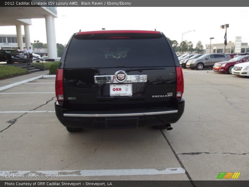 Black Raven / Ebony/Ebony 2012 Cadillac Escalade ESV Luxury AWD