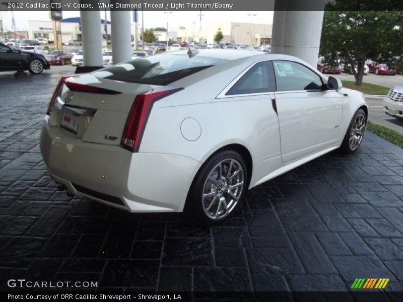 White Diamond Tricoat / Light Titanium/Ebony 2012 Cadillac CTS -V Coupe
