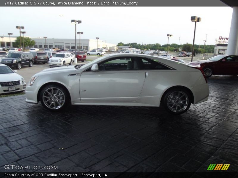 White Diamond Tricoat / Light Titanium/Ebony 2012 Cadillac CTS -V Coupe