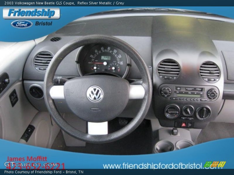 Reflex Silver Metallic / Grey 2003 Volkswagen New Beetle GLS Coupe