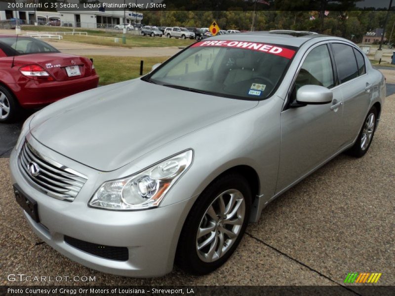 Liquid Platinum Silver / Stone 2008 Infiniti G 35 Sedan
