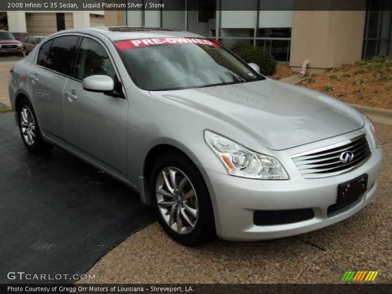 Liquid Platinum Silver / Stone 2008 Infiniti G 35 Sedan