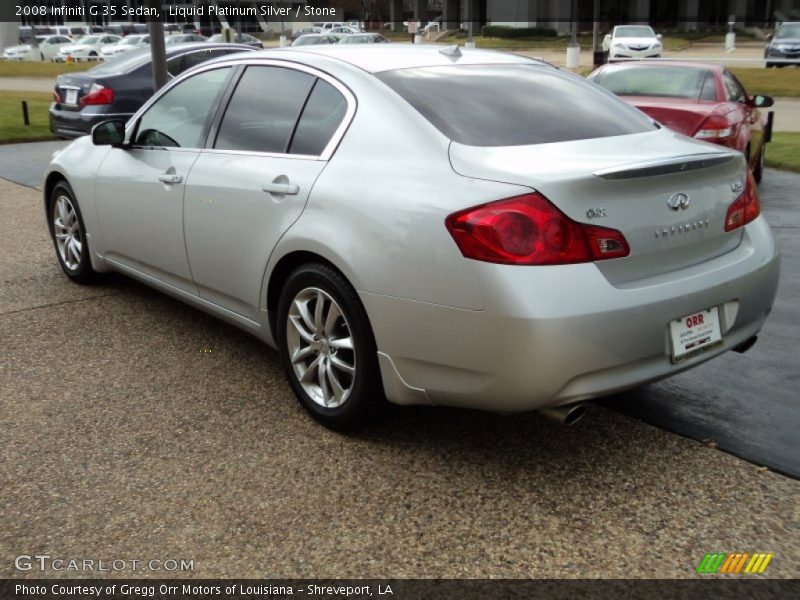 Liquid Platinum Silver / Stone 2008 Infiniti G 35 Sedan