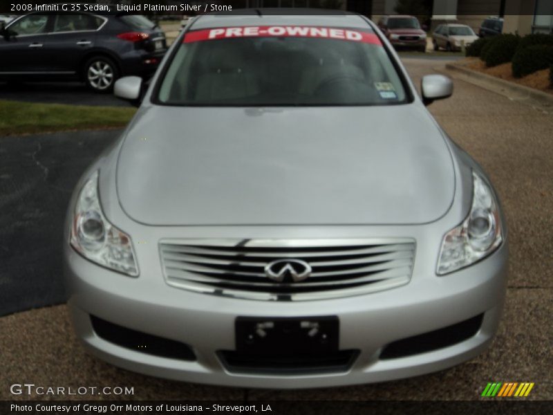 Liquid Platinum Silver / Stone 2008 Infiniti G 35 Sedan