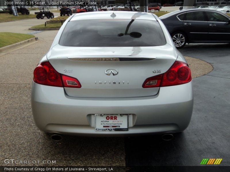 Liquid Platinum Silver / Stone 2008 Infiniti G 35 Sedan