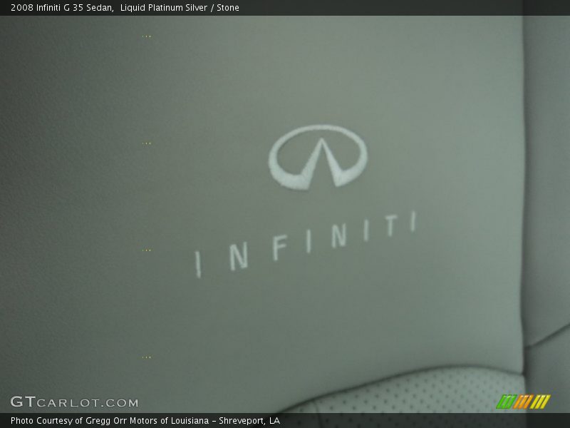 Liquid Platinum Silver / Stone 2008 Infiniti G 35 Sedan