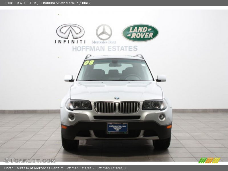 Titanium Silver Metallic / Black 2008 BMW X3 3.0si