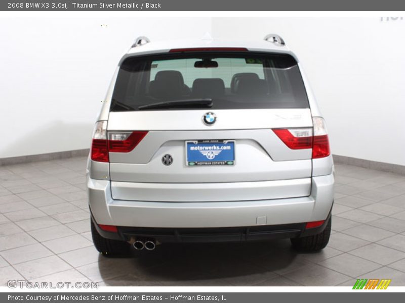 Titanium Silver Metallic / Black 2008 BMW X3 3.0si