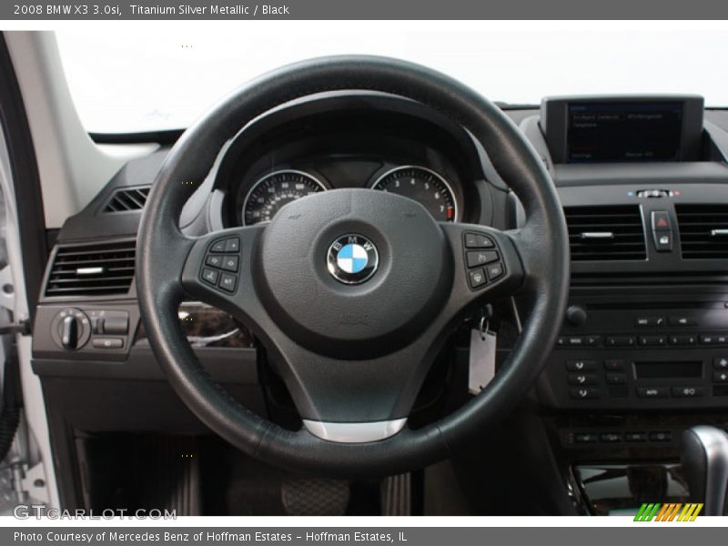 Titanium Silver Metallic / Black 2008 BMW X3 3.0si
