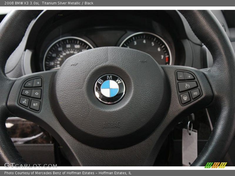 Titanium Silver Metallic / Black 2008 BMW X3 3.0si