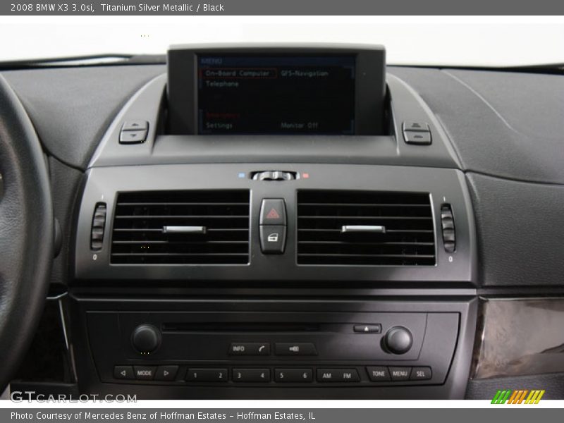 Titanium Silver Metallic / Black 2008 BMW X3 3.0si