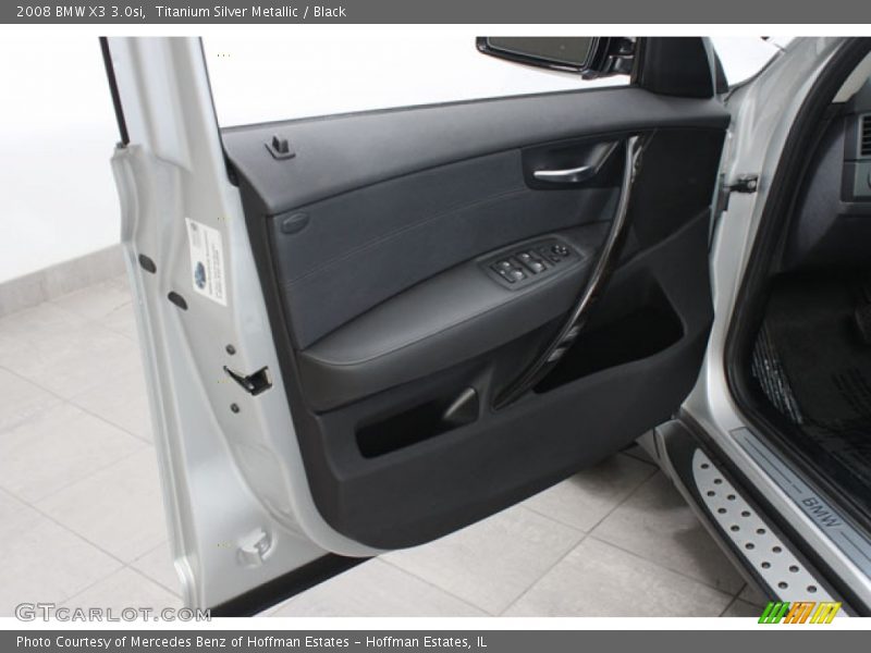 Titanium Silver Metallic / Black 2008 BMW X3 3.0si