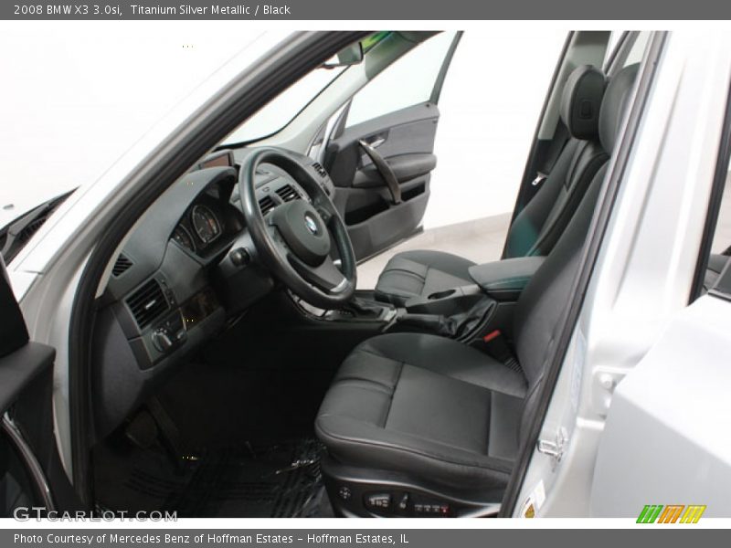 Titanium Silver Metallic / Black 2008 BMW X3 3.0si