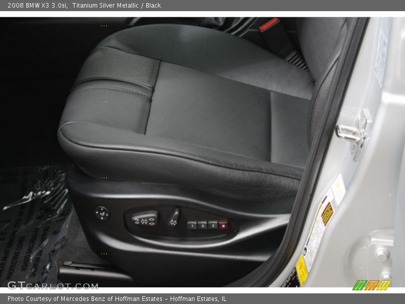 Titanium Silver Metallic / Black 2008 BMW X3 3.0si