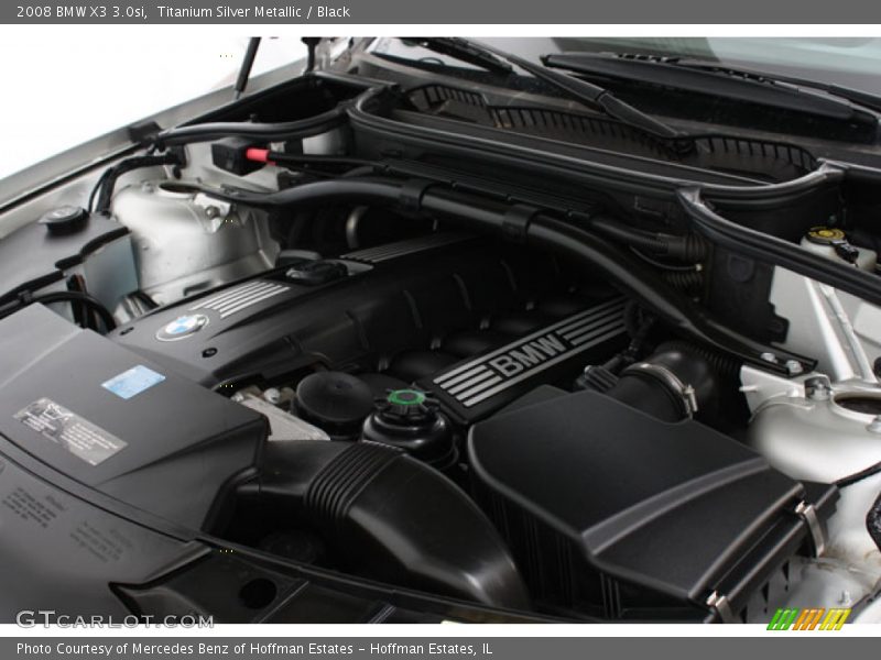 Titanium Silver Metallic / Black 2008 BMW X3 3.0si