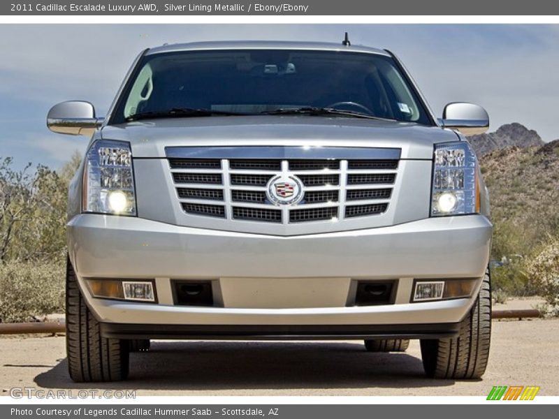 Silver Lining Metallic / Ebony/Ebony 2011 Cadillac Escalade Luxury AWD