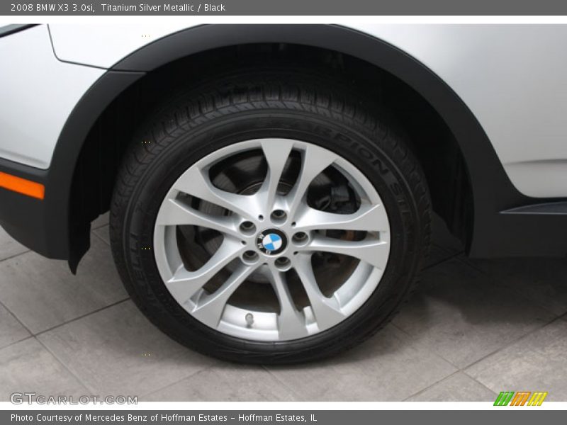 Titanium Silver Metallic / Black 2008 BMW X3 3.0si