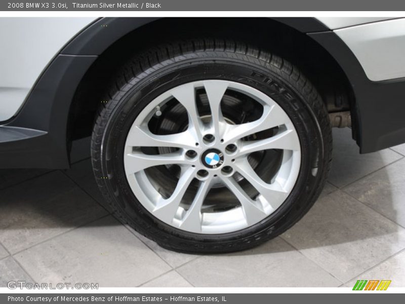 Titanium Silver Metallic / Black 2008 BMW X3 3.0si