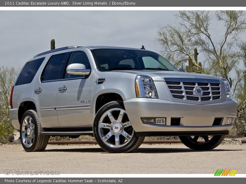 Silver Lining Metallic / Ebony/Ebony 2011 Cadillac Escalade Luxury AWD