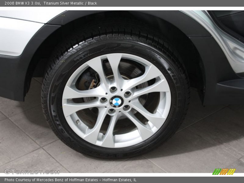 Titanium Silver Metallic / Black 2008 BMW X3 3.0si
