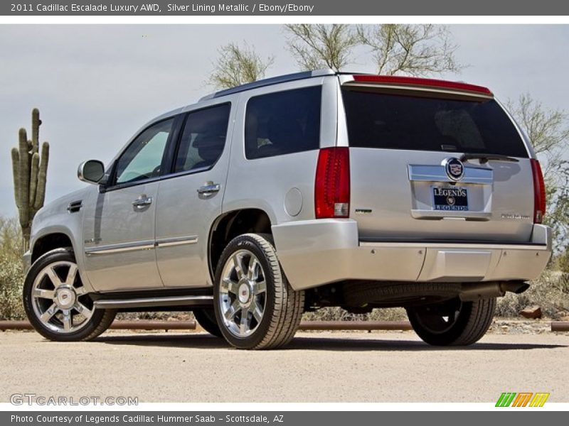 Silver Lining Metallic / Ebony/Ebony 2011 Cadillac Escalade Luxury AWD