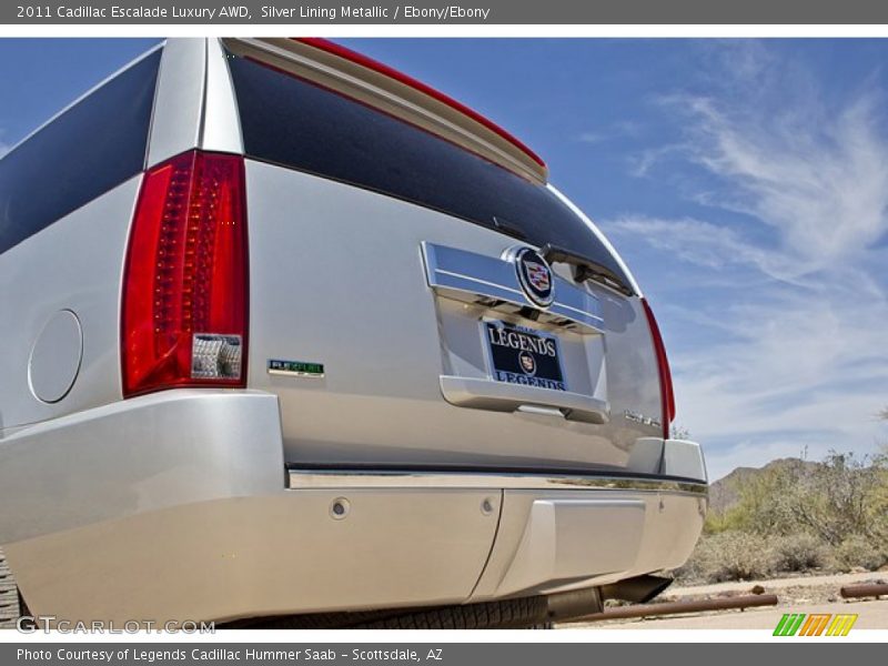 Silver Lining Metallic / Ebony/Ebony 2011 Cadillac Escalade Luxury AWD