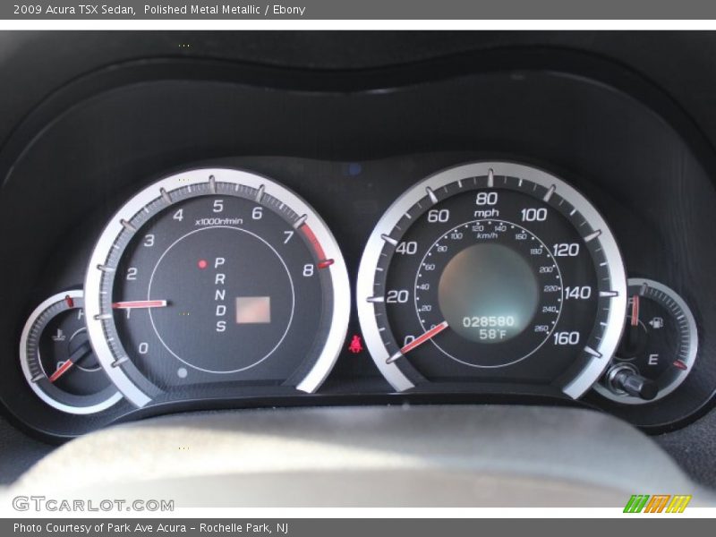 Polished Metal Metallic / Ebony 2009 Acura TSX Sedan