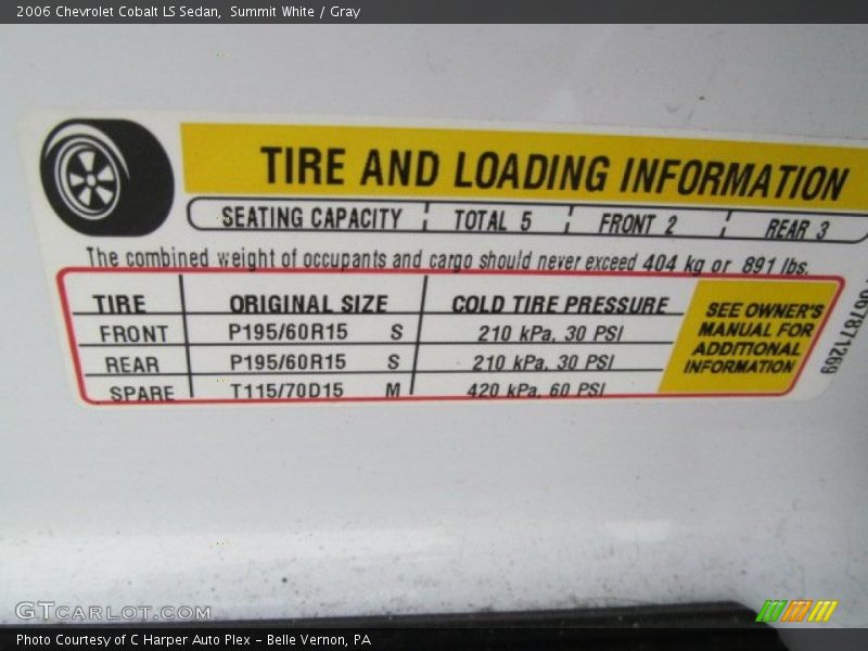 Summit White / Gray 2006 Chevrolet Cobalt LS Sedan