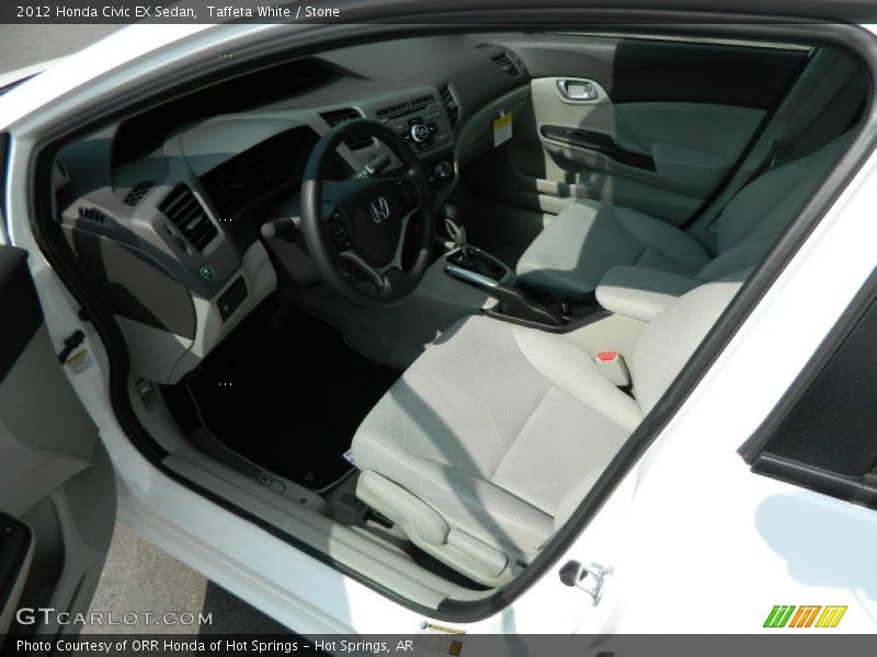 Taffeta White / Stone 2012 Honda Civic EX Sedan