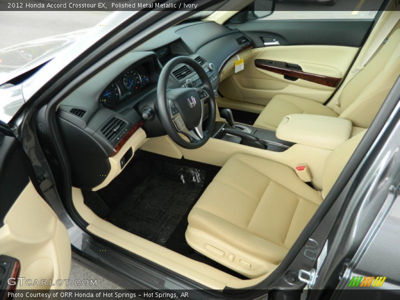 Polished Metal Metallic / Ivory 2012 Honda Accord Crosstour EX