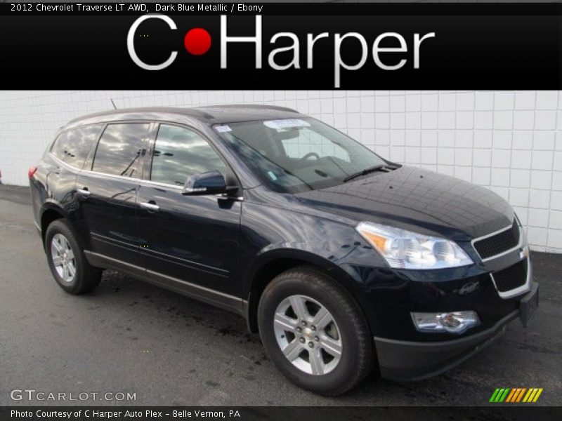 Dark Blue Metallic / Ebony 2012 Chevrolet Traverse LT AWD
