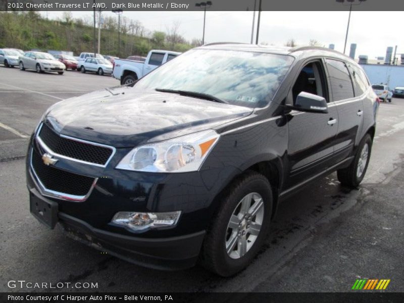 Dark Blue Metallic / Ebony 2012 Chevrolet Traverse LT AWD