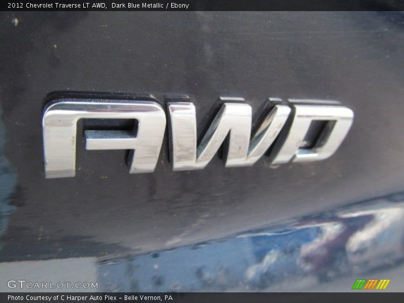 Dark Blue Metallic / Ebony 2012 Chevrolet Traverse LT AWD