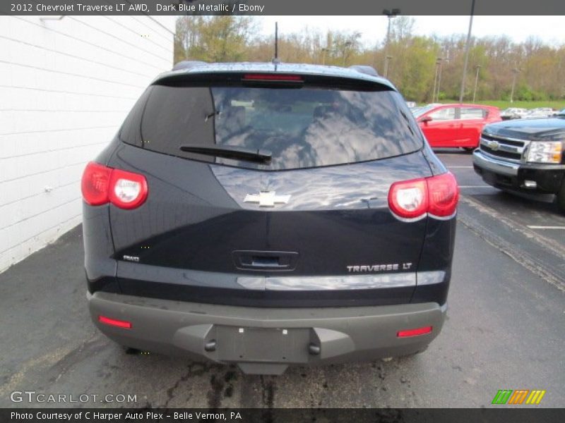 Dark Blue Metallic / Ebony 2012 Chevrolet Traverse LT AWD