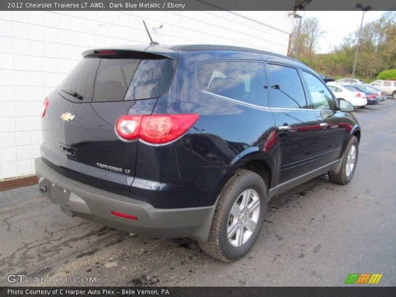 Dark Blue Metallic / Ebony 2012 Chevrolet Traverse LT AWD