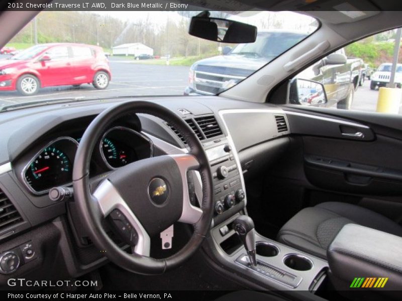 Dark Blue Metallic / Ebony 2012 Chevrolet Traverse LT AWD