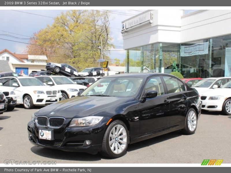 Jet Black / Beige 2009 BMW 3 Series 328xi Sedan
