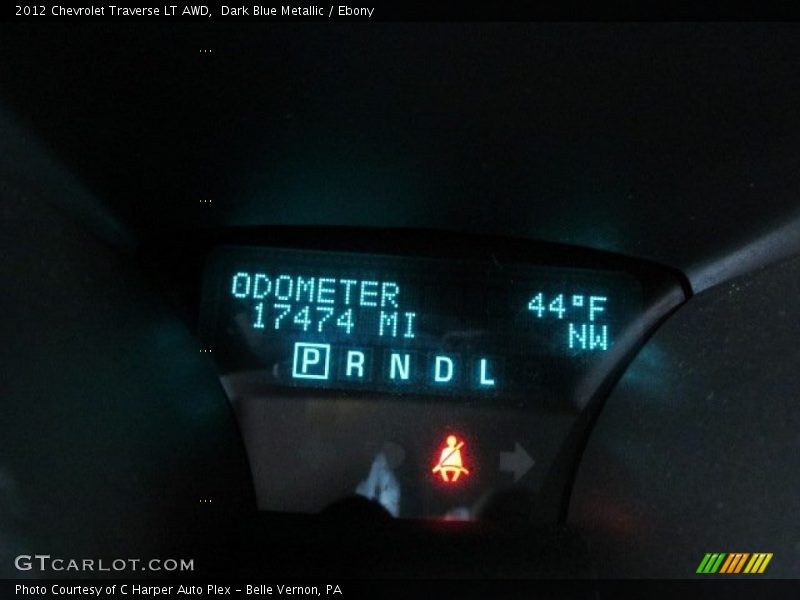 Dark Blue Metallic / Ebony 2012 Chevrolet Traverse LT AWD