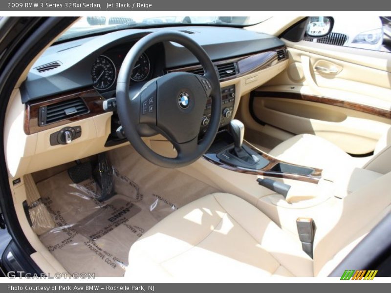 Jet Black / Beige 2009 BMW 3 Series 328xi Sedan