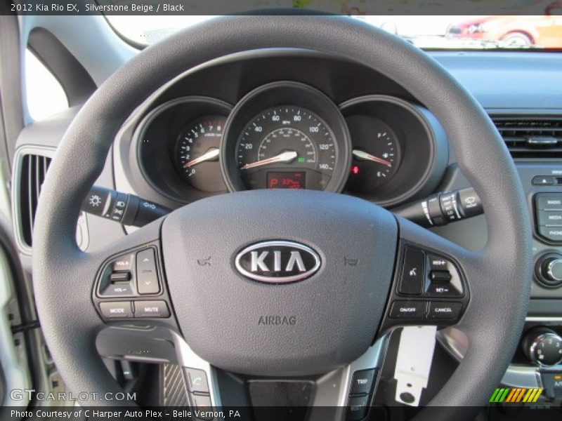 Silverstone Beige / Black 2012 Kia Rio EX