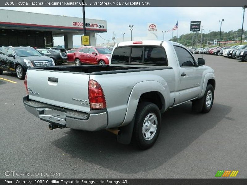Silver Streak Mica / Graphite Gray 2008 Toyota Tacoma PreRunner Regular Cab