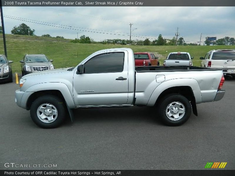 Silver Streak Mica / Graphite Gray 2008 Toyota Tacoma PreRunner Regular Cab