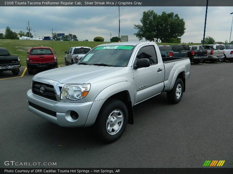 Silver Streak Mica / Graphite Gray 2008 Toyota Tacoma PreRunner Regular Cab