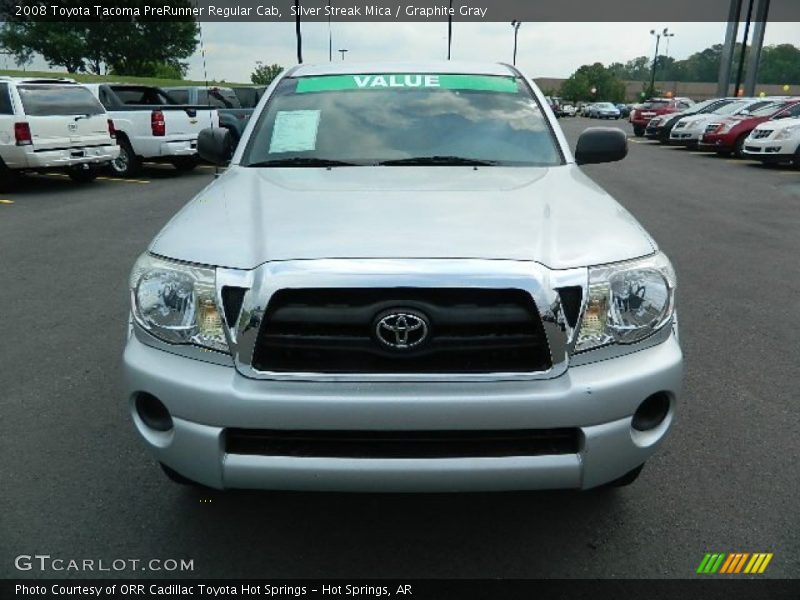 Silver Streak Mica / Graphite Gray 2008 Toyota Tacoma PreRunner Regular Cab