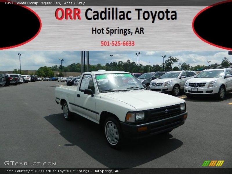 White / Gray 1994 Toyota Pickup Regular Cab