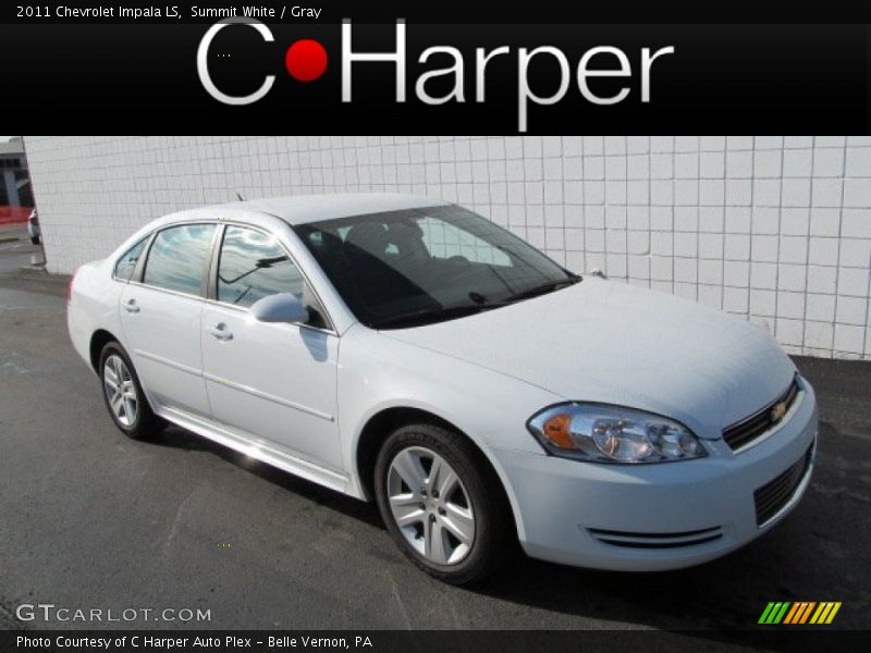 Summit White / Gray 2011 Chevrolet Impala LS