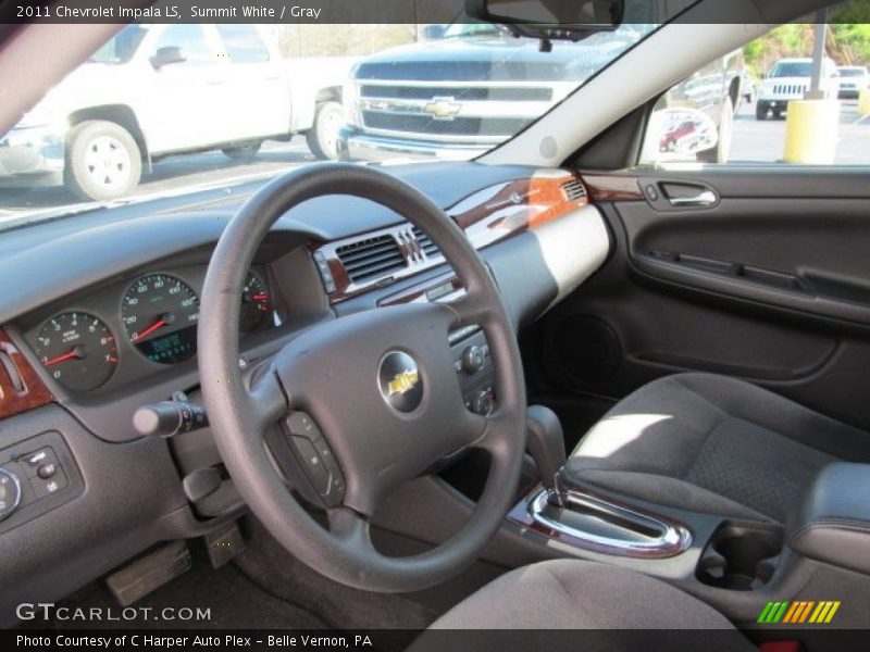Summit White / Gray 2011 Chevrolet Impala LS