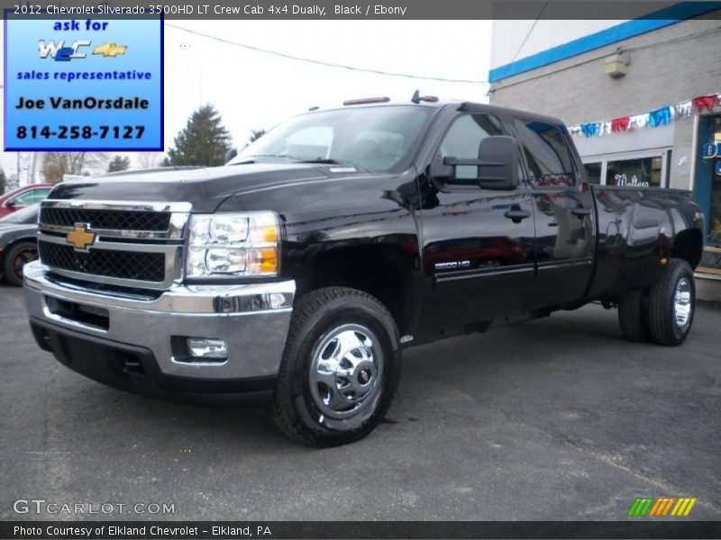 Black / Ebony 2012 Chevrolet Silverado 3500HD LT Crew Cab 4x4 Dually