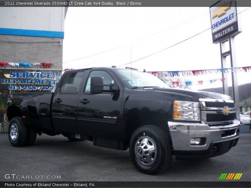Black / Ebony 2012 Chevrolet Silverado 3500HD LT Crew Cab 4x4 Dually