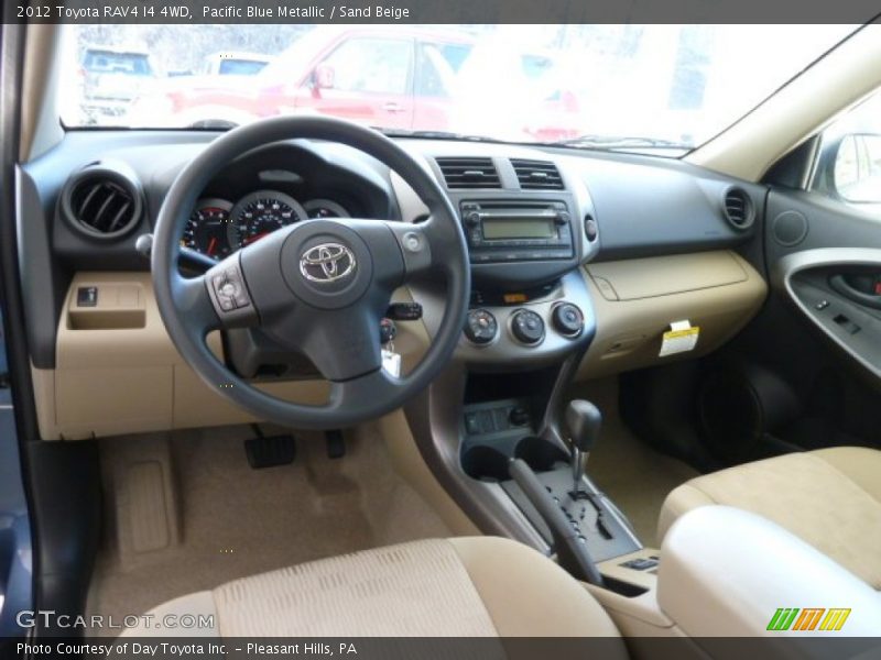 Pacific Blue Metallic / Sand Beige 2012 Toyota RAV4 I4 4WD